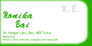 monika bai business card